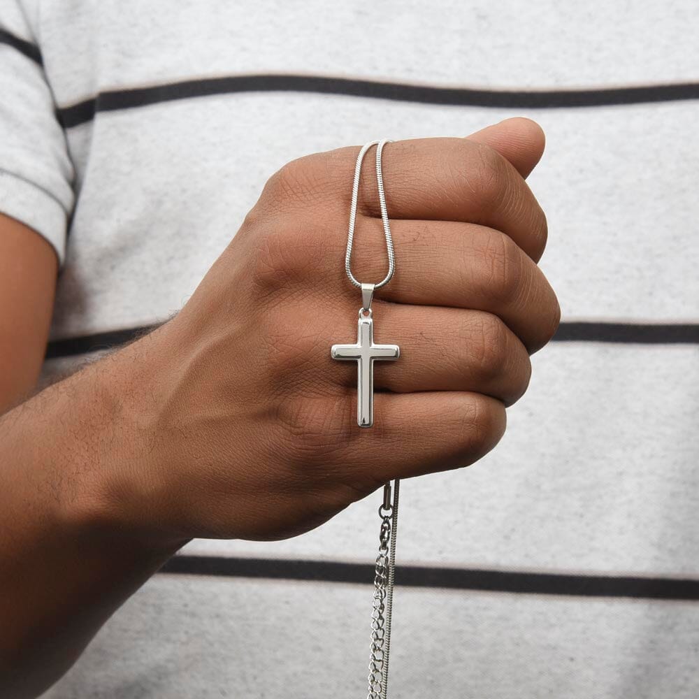 [CASI AGOTADO] Hijo, Cree - Collar de Cruz Personalizada Jewelry/EngravedCross 