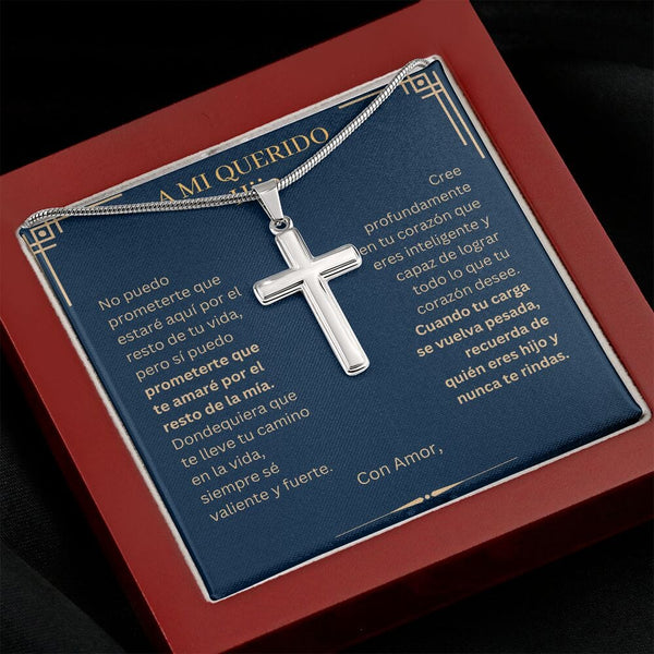 [CASI AGOTADO] Hijo, Cree - Collar de Cruz Personalizada Jewelry/EngravedCross 