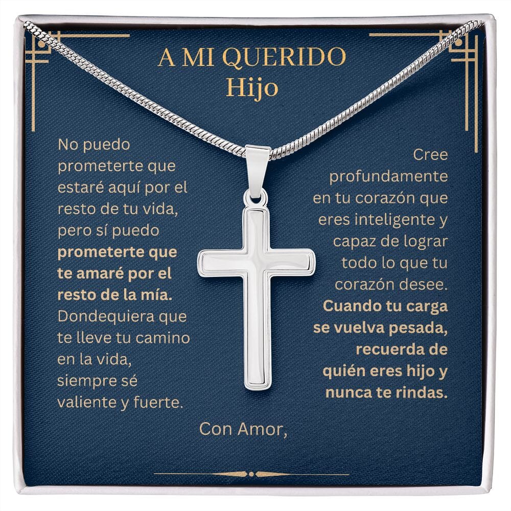 [CASI AGOTADO] Hijo, Cree - Collar de Cruz Personalizada Jewelry/EngravedCross 