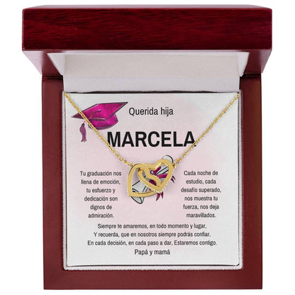 Celebra Su Éxito: Un Regalo Brillante para su Graduación Jewelry/InterlockingHearts Acabado en Oro Amarillo de 18 quilates Luxury Box 