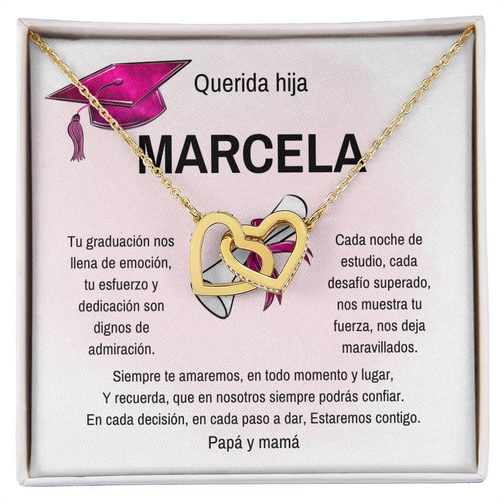 Celebra Su Éxito: Un Regalo Brillante para su Graduación Jewelry/InterlockingHearts Acabado en Oro Amarillo de 18 quilates Standard Box 