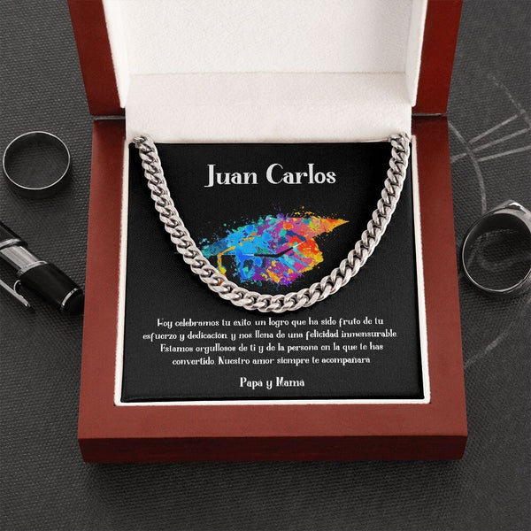 Celebra su graduación con un regalo de elegancia y estilo perdurable - Cadena Cubana para regalo de Graduación Jewelry/CubanLink ShineOn Fulfillment Stainless Steel Luxury Box 