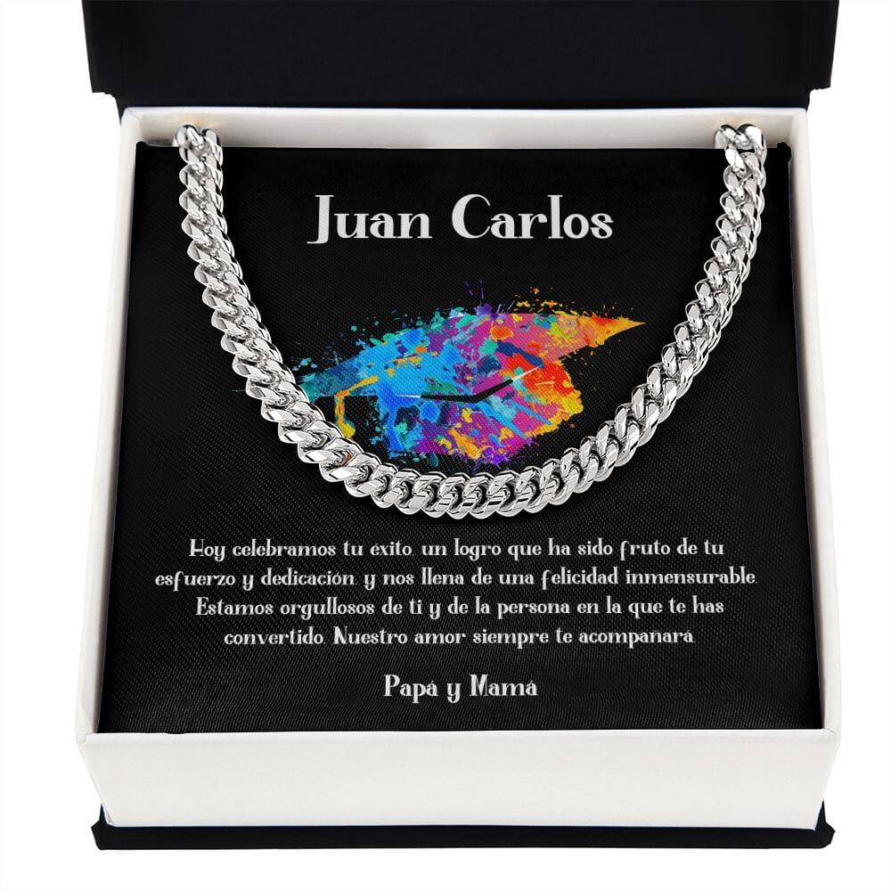 Celebra su graduación con un regalo de elegancia y estilo perdurable - Cadena Cubana para regalo de Graduación Jewelry/CubanLink Stainless Steel Standard Box 
