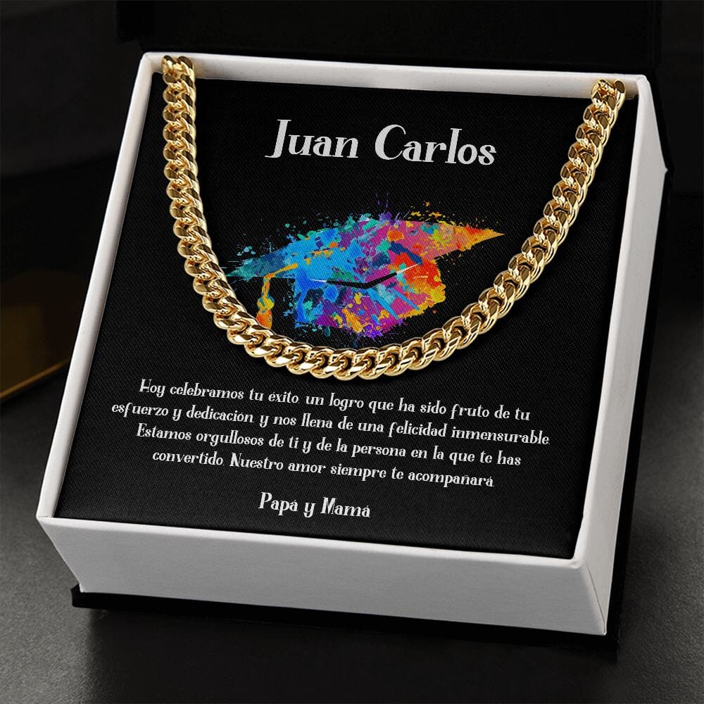 Celebra su graduación con un regalo de elegancia y estilo perdurable - Cadena Cubana para regalo de Graduación Jewelry/CubanLink 