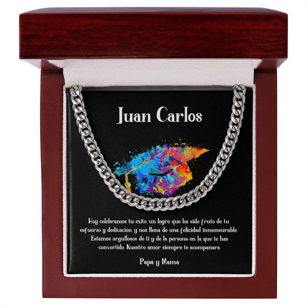 Celebra su graduación con un regalo de elegancia y estilo perdurable - Cadena Cubana para regalo de Graduación Jewelry/CubanLink Stainless Steel Luxury Box 