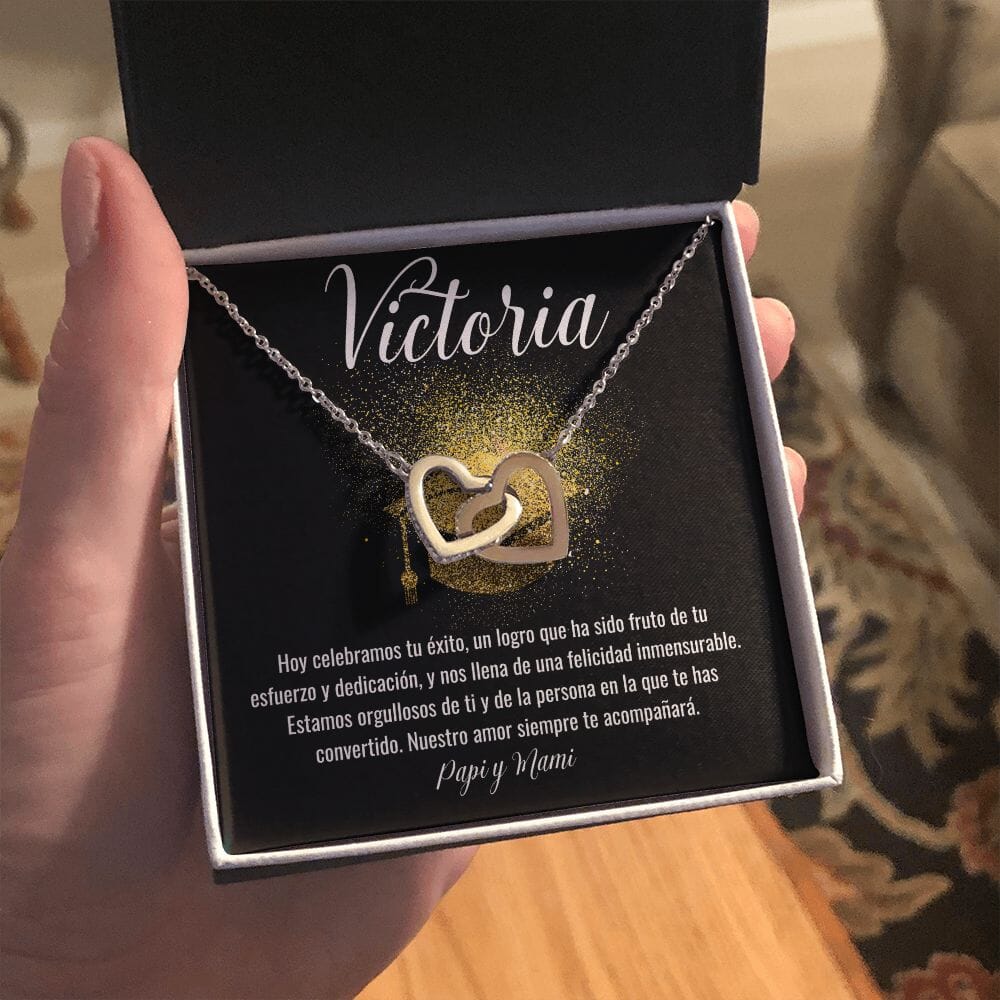 Celebra su graduación con un regalo eterno de amor y felicidad! - Collar Interlocking Hearts Jewelry/InterlockingHearts 
