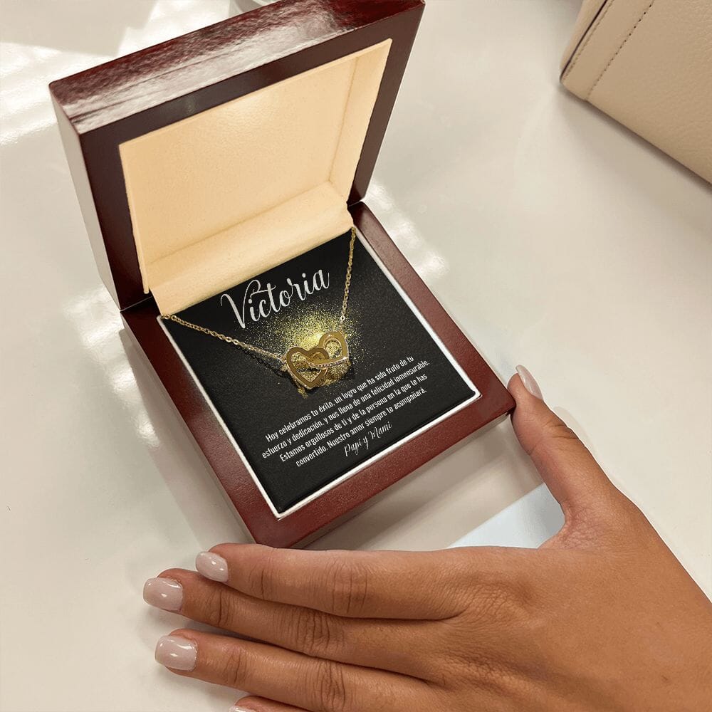 Celebra su graduación con un regalo eterno de amor y felicidad! - Collar Interlocking Hearts Jewelry/InterlockingHearts 