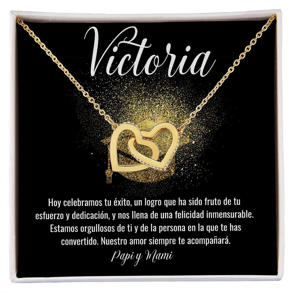 Celebra su graduación con un regalo eterno de amor y felicidad! - Collar Interlocking Hearts Jewelry/InterlockingHearts 