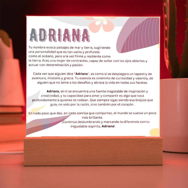 Celebración de Virtudes: Lámpara de Adriana en Acrílico Premium Acrylic/Square ShineOn Fulfillment 