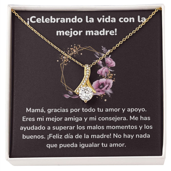 ¡Celebrando la vida con la mejor madre! Collar Belleza Seductora (Alluring Beauty) Para Mamá Jewelry/AlluringBeauty Acabado en Oro Amarillo de 18 quilates Standard Box 