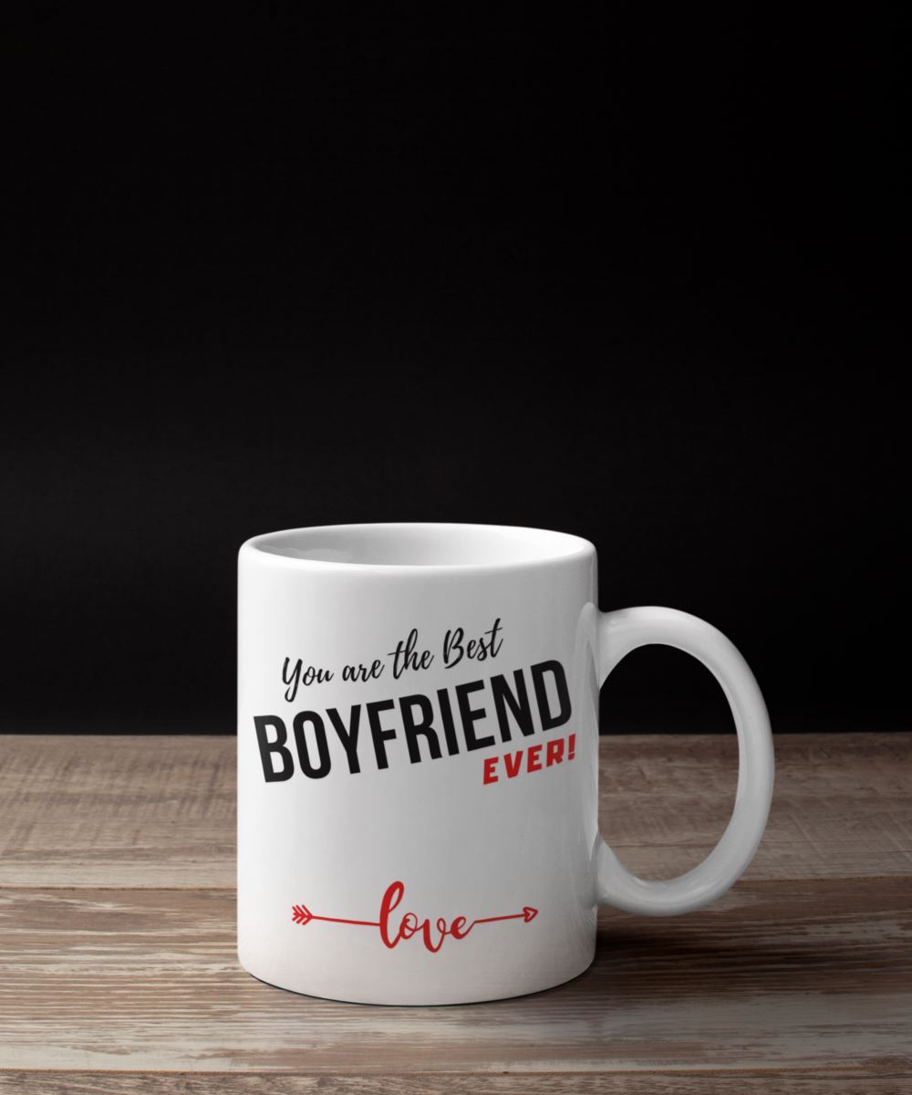 Coffee Mug with love message: You are the best BOYFRIEND ever! Coffee Mug Regalos.Gifts 