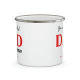 Coffee Mug with love message: You are the best DAD ever! - Enamel Camping Mug Mug Printify 