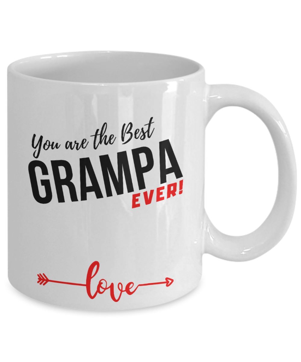 Coffee Mug with love message: You are the best GRAMPA ever! Coffee Mug Regalos.Gifts 