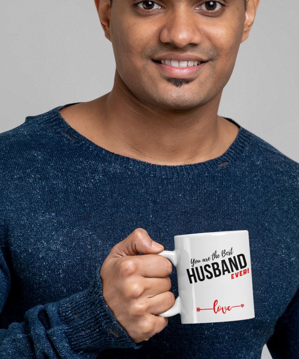 Coffee Mug with love message: You are the best HUSBAND ever! Coffee Mug Regalos.Gifts 