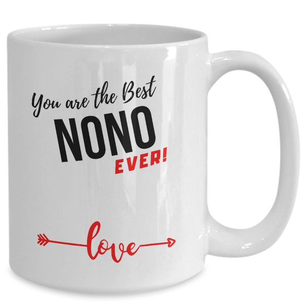 Coffee Mug with love message: You are the best NONO ever! Coffee Mug Regalos.Gifts 