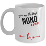 Coffee Mug with love message: You are the best NONO ever! Coffee Mug Regalos.Gifts 