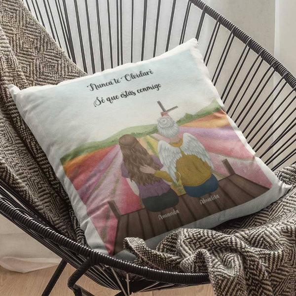 Cojín, Almohadón, Pillow Personalizada Para Mamá/Abuela Papá/Abuelo E Hijo/Hija Pillow Printify 