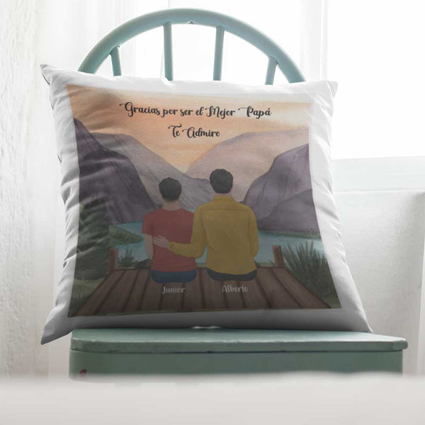 Cojín, Almohadón, Pillow Personalizada Para Mamá/Abuela Papá/Abuelo E Hijo/Hija Pillow Printify 16" × 16" 