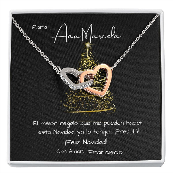 Collar 2 Corazones para regalar esta Navidad. - Mi mejor regalo Eres Tú! Jewelry Caja de Regalo Estándar 