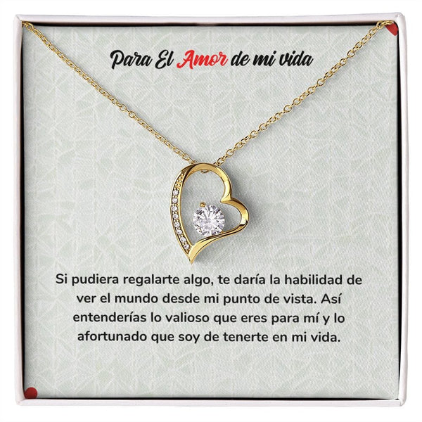 Collar Amor para Siempre - Regalo Eterno de Amor Jewelry ShineOn Fulfillment Acabado en Oro Amarillo de 18 quilates. Cajita Estandard (Gratis) 