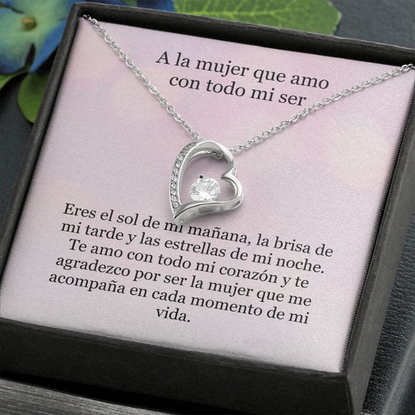 Collar Amor por siempre - For ever love- A la mujer que amo con todo mi ser Jewelry 