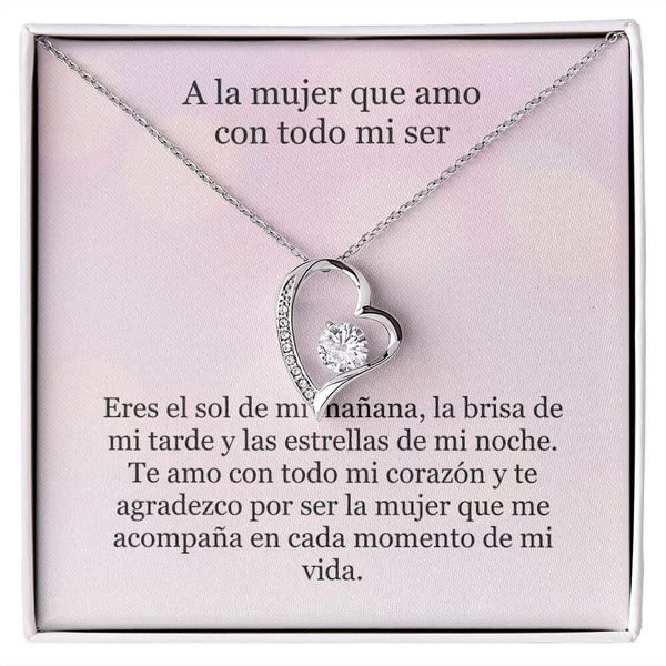 Collar Amor por siempre - For ever love- A la mujer que amo con todo mi ser Jewelry 