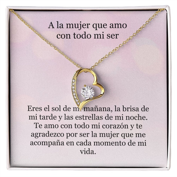 Collar Amor por siempre - For ever love- A la mujer que amo con todo mi ser Jewelry 