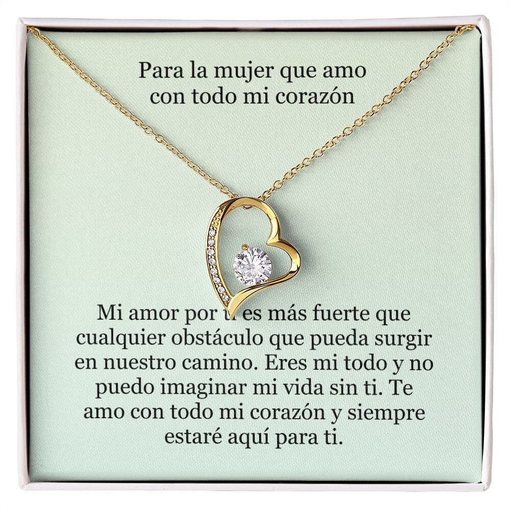Collar Amor por siempre - For ever love- Para la mujer que amo con todo mi corazón Jewelry ShineOn Fulfillment 