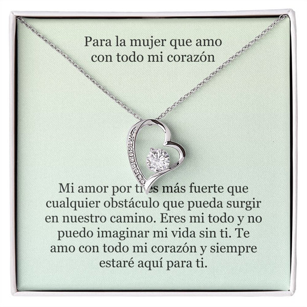 Collar Amor por siempre - For ever love- Para la mujer que amo con todo mi corazón Jewelry 