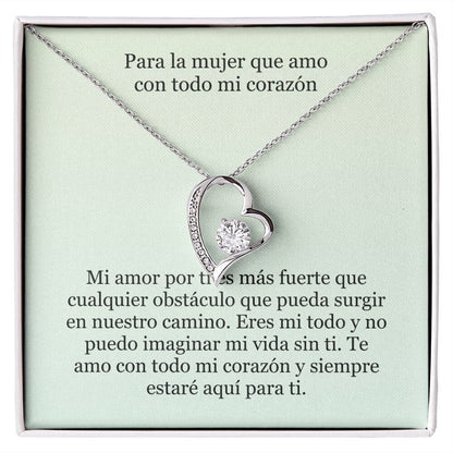 Collar Amor por siempre - For ever love- Para la mujer que amo con todo mi corazón Jewelry 