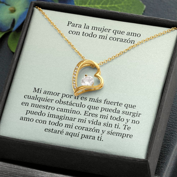 Collar Amor por siempre - For ever love- Para la mujer que amo con todo mi corazón Jewelry 