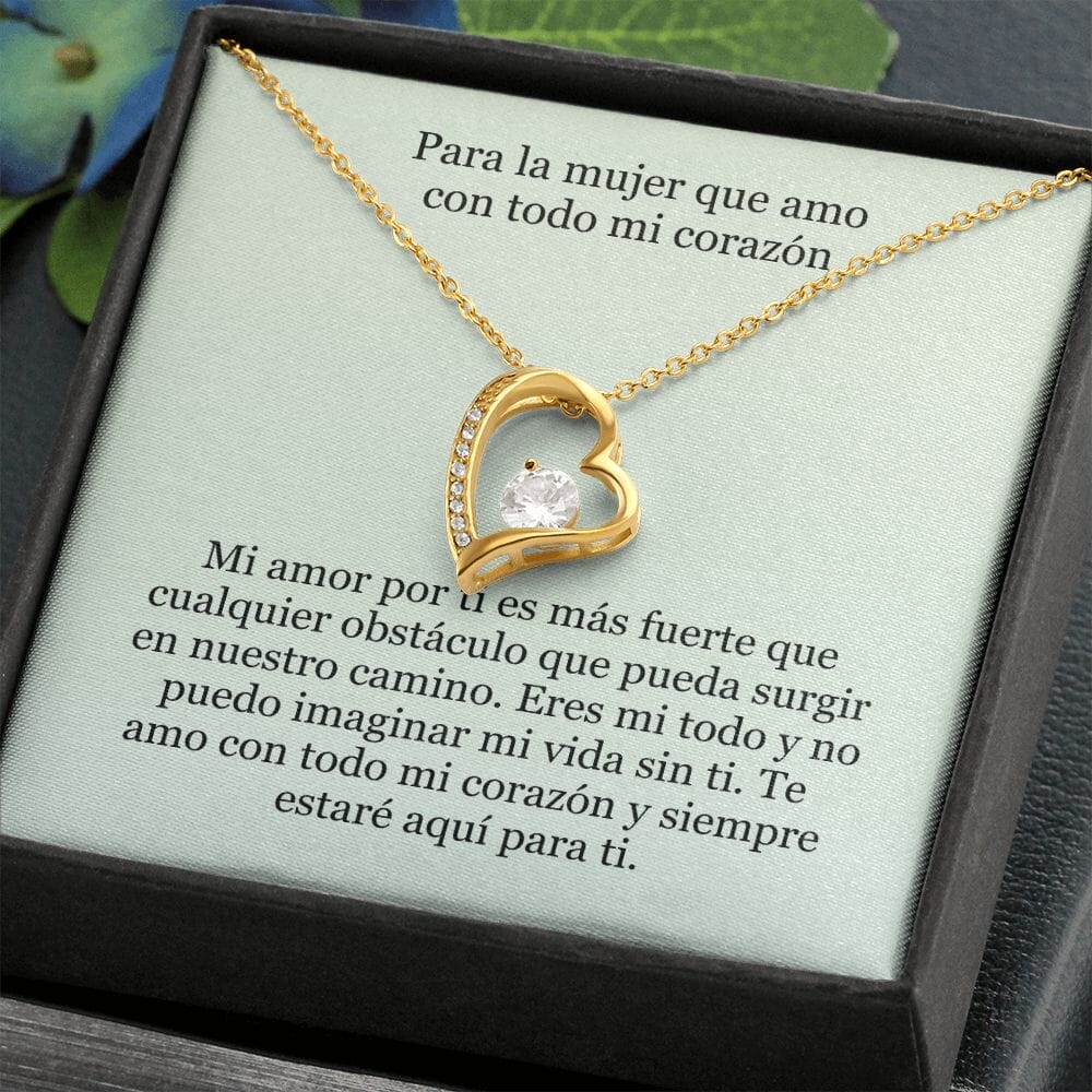Collar Amor por siempre - For ever love- Para la mujer que amo con todo mi corazón Jewelry 