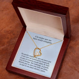 Collar Amor por siempre - For ever love- Para la mujer que me hace sentir completo Jewelry ShineOn Fulfillment Acabado en Oro Amarillo de 18 quilates. Caja de Lujo (Madera con Luz Led) 