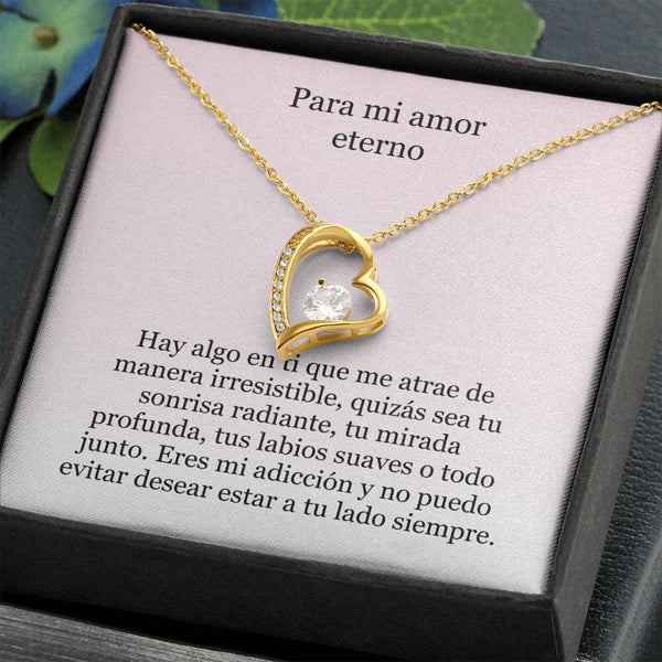 Collar Amor por siempre - For ever love- Para mi Amor eterno Jewelry Acabado en Oro Amarillo de 18 quilates. Caja Estándard (GRATIS) 