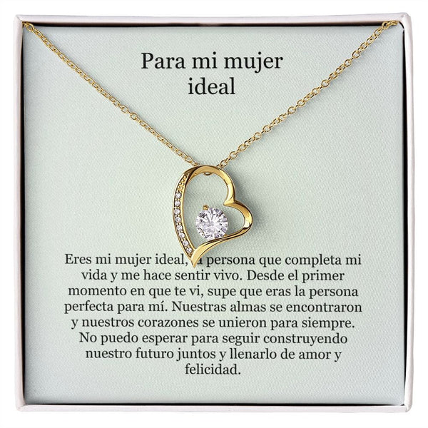 Collar Amor por siempre - For ever love- Para mi mujer ideal Jewelry ShineOn Fulfillment Acabado en Oro Amarillo de 18 quilates. Caja Estándard (GRATIS) 