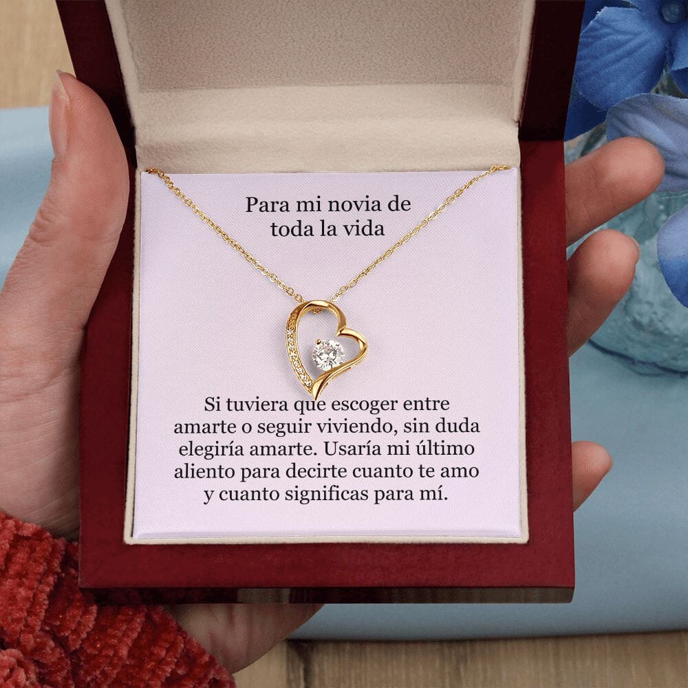 Collar Amor por siempre - For ever love- Para mi novia de toda la vida Jewelry ShineOn Fulfillment 