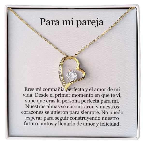 Collar Amor por siempre - For ever love- Para mi pareja Jewelry Acabado en Oro Amarillo de 18 quilates. Caja Estándard (GRATIS) 