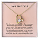 Collar Amor por siempre - For ever love- Para mi Reina Jewelry ShineOn Fulfillment Acabado en Oro Amarillo de 18 quilates. Caja Estándard (GRATIS) 