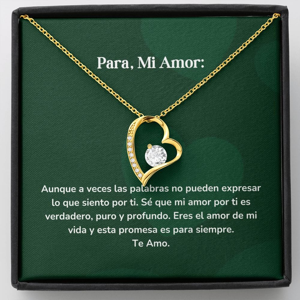 Collar amor por siempre- Forever Love - Aunque a veces las palabras no pueden expresar lo que siento por ti. Jewelry/ForeverLove Acabado en Oro Amarillo de 18 quilates. Standard Box 