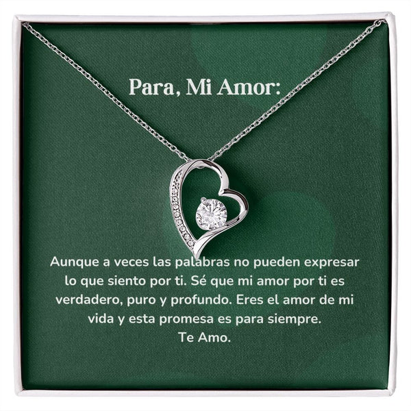 Collar amor por siempre- Forever Love - Aunque a veces las palabras no pueden expresar lo que siento por ti. Jewelry/ForeverLove Acabado en oro blanco de 14 k Standard Box 