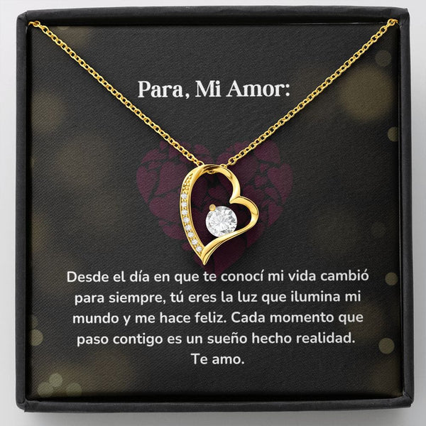 Collar amor por siempre- Forever Love - Desde el día en que te conocí mi vida cambió para siempre Jewelry/ForeverLove Acabado en Oro Amarillo de 18 quilates Cajita Estandard (GRATIS) 