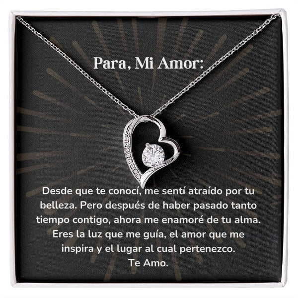 Collar amor por siempre- Forever Love - Desde que te conocí, me sentí atraído por tu belleza. Jewelry/ForeverLove Acabado en oro blanco de 14 k Cajita Estandard (GRATIS) 