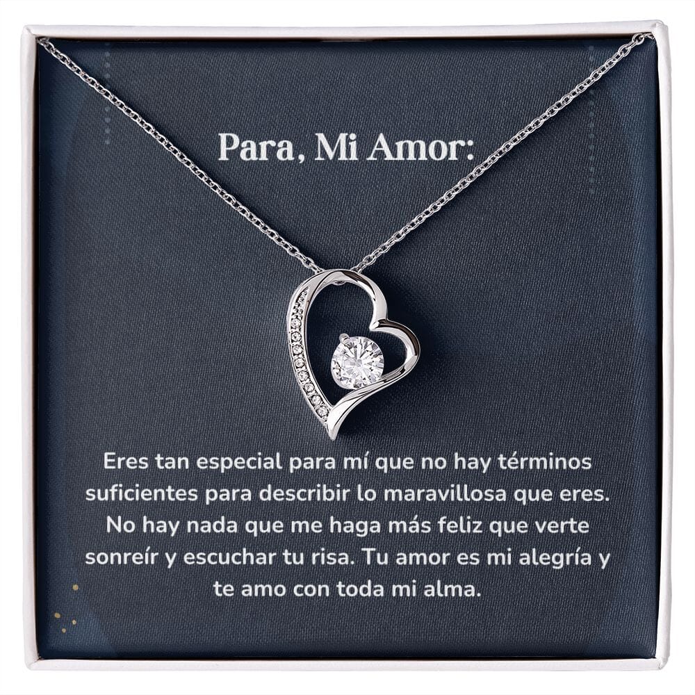 Collar amor por siempre- Forever Love - Eres tan especial para mí que no hay términos suficientes para describir lo maravillosa que eres Jewelry/ForeverLove Acabado en oro blanco de 14 k Cajita Estandard (GRATIS) 