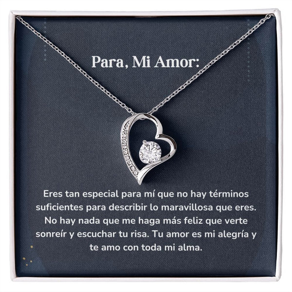 Collar amor por siempre- Forever Love - Eres tan especial para mí que no hay términos suficientes para describir lo maravillosa que eres Jewelry/ForeverLove Acabado en oro blanco de 14 k Cajita Estandard (GRATIS) 