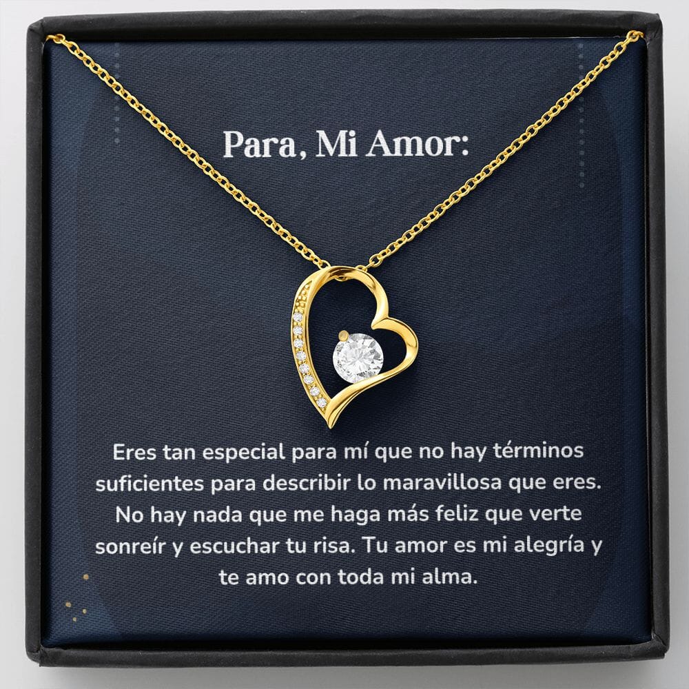 Collar amor por siempre- Forever Love - Eres tan especial para mí que no hay términos suficientes para describir lo maravillosa que eres Jewelry/ForeverLove Acabado en Oro Amarillo de 18 quilates Cajita Estandard (GRATIS) 