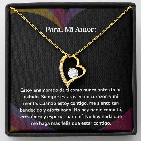 Collar amor por siempre- Forever Love - Estoy enamorado de ti como nunca antes lo he estado. Jewelry/ForeverLove Acabado en Oro Amarillo de 18 quilates Cajita Estandard (GRATIS) 