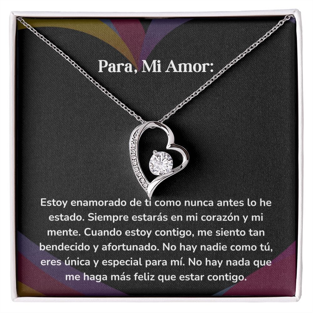 Collar amor por siempre- Forever Love - Estoy enamorado de ti como nunca antes lo he estado. Jewelry/ForeverLove Acabado en oro blanco de 14 k Cajita Estandard (GRATIS) 