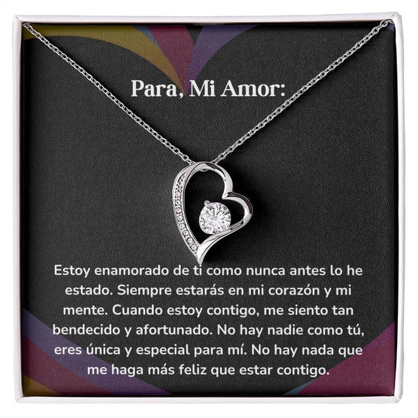 Collar amor por siempre- Forever Love - Estoy enamorado de ti como nunca antes lo he estado. Jewelry/ForeverLove Acabado en oro blanco de 14 k Cajita Estandard (GRATIS) 