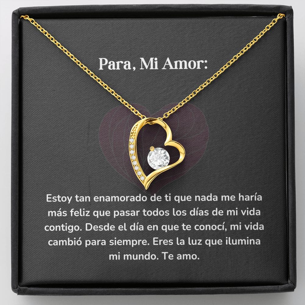 Collar amor por siempre- Forever Love - Estoy tan enamorado de ti que nada me haría más feliz Jewelry/ForeverLove Acabado en Oro Amarillo de 18 quilates Cajita Estandard (GRATIS) 