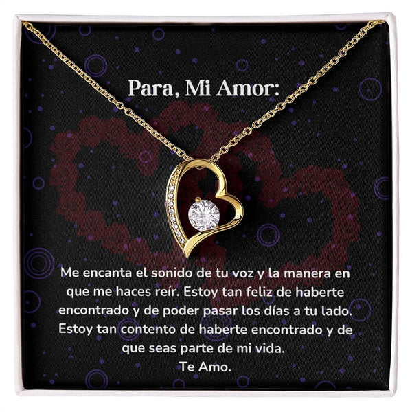 Collar amor por siempre- Forever Love - Me encanta el sonido de tu voz y la manera en que me haces reír. Jewelry/ForeverLove 